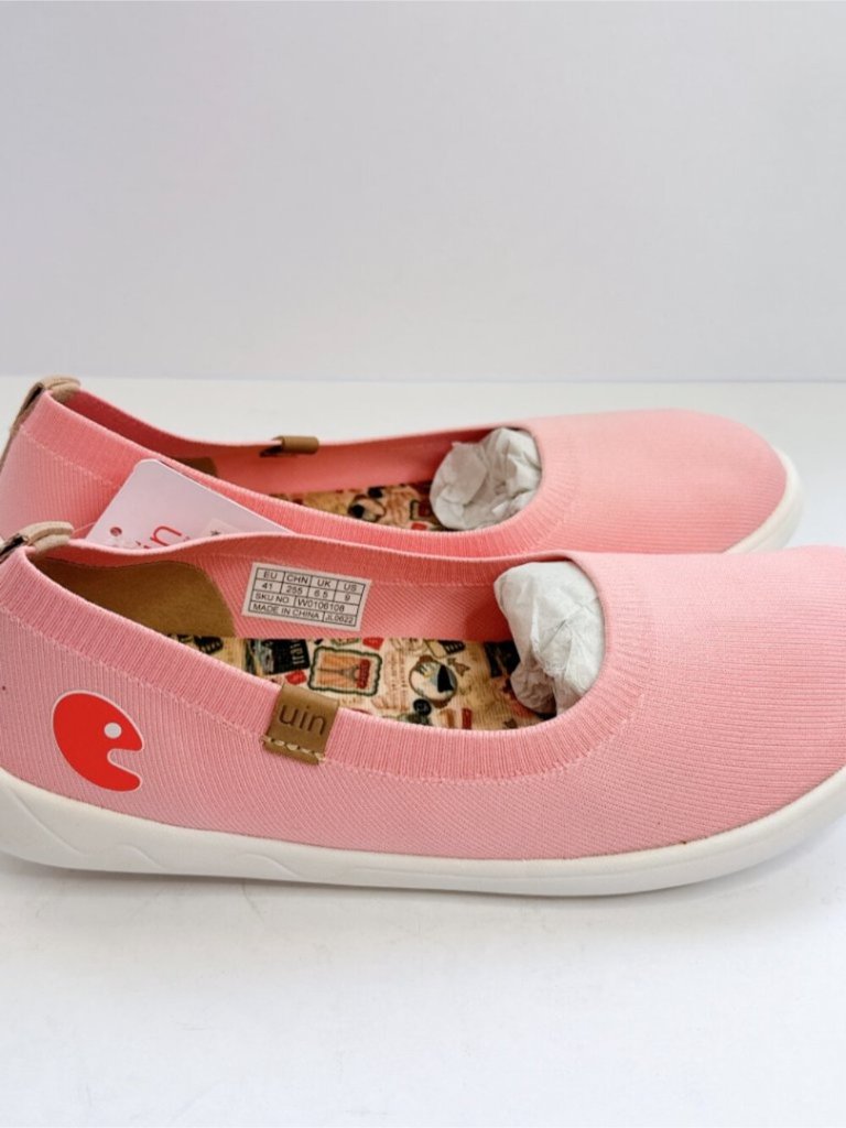 Women’s Size 9 Uin Valencia Knitted Pink Slip-On Shoes Comfort Flats — image 2 of 8